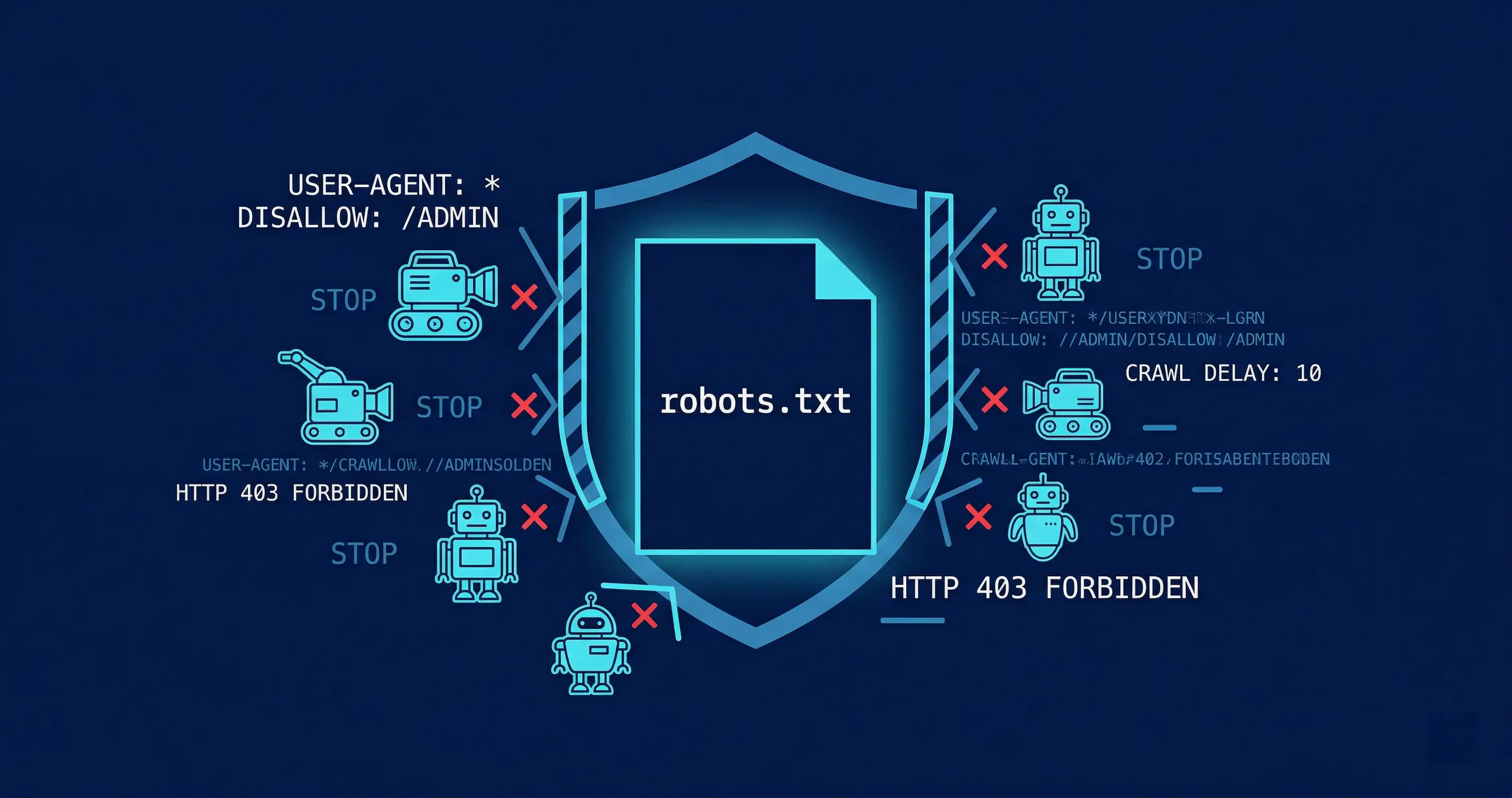 Robots.txt file with disallowed agents